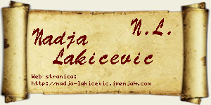 Nadja Lakićević vizit kartica